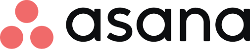 Logotipo oficial de Asana, popular plataforma de software para la gestión de tareas, colaboración en equipo y seguimiento de proyectos.