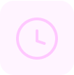 INNK Software de Gestión: Icono de reloj violeta que representa la eficiencia en la gestión de proyectos y la optimización del tiempo para potenciar la innovación empresarial.