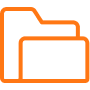 Ícono de carpeta para la organización de documentos y repositorio de archivos en la plataforma de gestión de proyectos e innovación empresarial INNK.